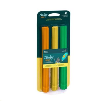 Obrázek 3Doodler náplň ECO- PCL pro 3D pero Start+ 75ks - oranžová, žlutá, zelená