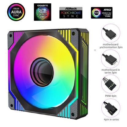 Obrázek 1stCOOL Ventilátor AURA EVO Mirror ARGB PWM, 120mm, černá