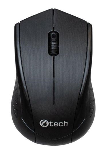Obrázek C- TECH myš WLM- 07, bezdrátová, 1200DPI, 3 tlačítka, USB nano receiver, černá