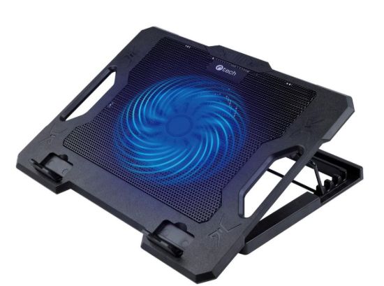 Obrázek C- TECH chladící podložka pod NTB CLP- S100, Až 17", 1x 140mm, 2x USB, modré podsvícení