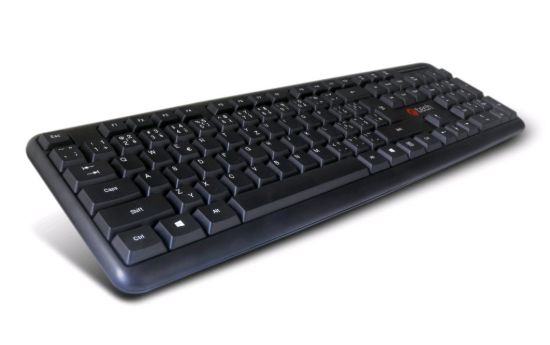 Obrázek C- TECH klávesnice KB- 102 PS/ 2, slim, black, CZ/ SK