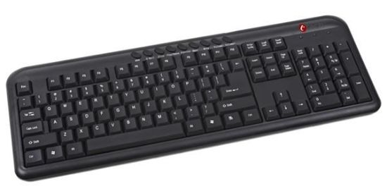 Obrázek C- TECH klávesnice KB- 102M USB, multimediální, slim, black, CZ/ SK