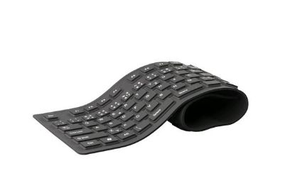 Obrázek C- TECH klávesnice FK- 01, gelová, flexibilní, černá, USB, CZ/ SK