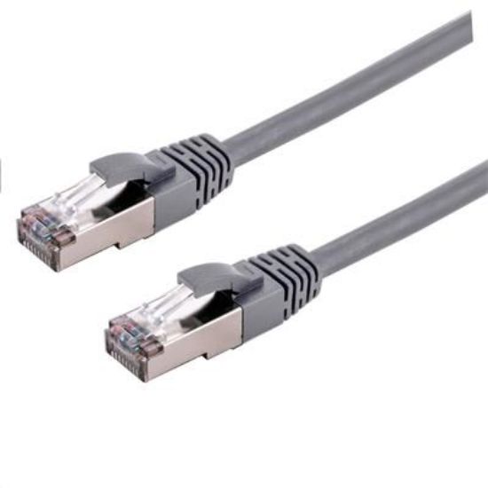 Obrázek C- TECH kabel patchcord Cat6a, S/ FTP, šedý, 1m