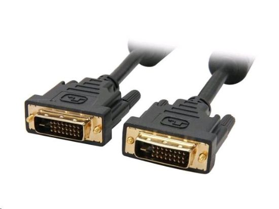 Obrázek C- TECH kabel DVI- DVI, M/ M, 1, 8m DVI- D, dual link, stíněný