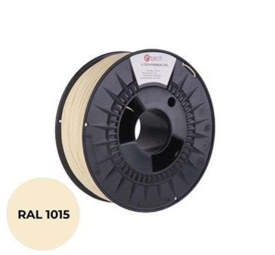 Obrázek C- TECH Tisková struna (filament) PREMIUM LINE, PETG, slonová kost světlá, RAL1015, 1, 75mm, 1kg