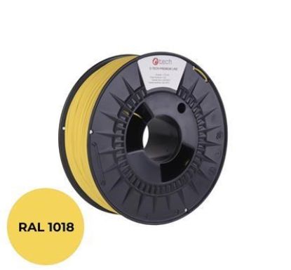 Obrázek C- TECH Tisková struna (filament) PREMIUM LINE, PLA, zinková žlutá, RAL1018, 1, 75mm, 1kg