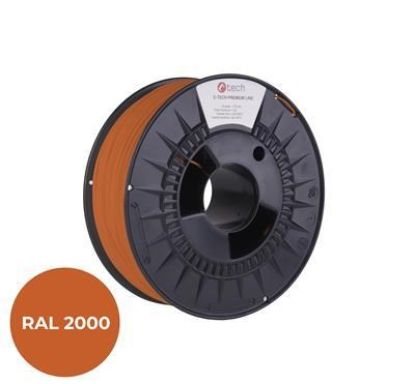 Obrázek C- TECH Tisková struna (filament) PREMIUM LINE, PLA, žlutooranžová, RAL2000, 1, 75mm, 1kg