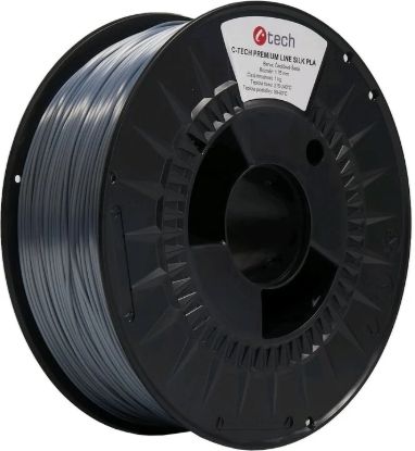 Obrázek C- TECH Tisková struna (filament) PREMIUM LINE, Silk PLA, čedičová šedá, RAL7012, 1, 75mm, 1kg