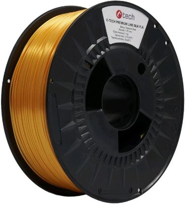 Obrázek C- TECH Tisková struna (filament) PREMIUM LINE, Silk PLA, dopravní žlutá, RAL1023, 1, 75mm, 1kg