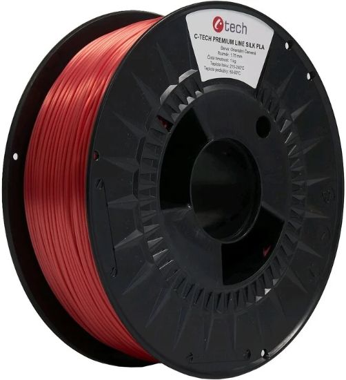 Obrázek C- TECH Tisková struna (filament) PREMIUM LINE, Silk PLA, orientální červená, RAL3031, 1, 75mm, 1kg