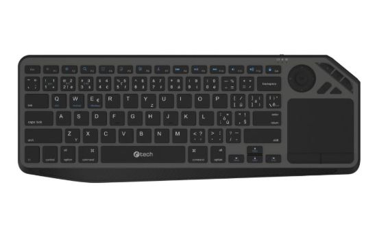 Obrázek C- TECH Klávesnice WLTK- 02, Bezdrátová, Touchpad, černá
