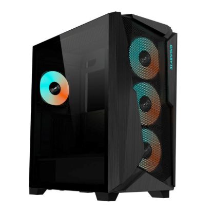 Obrázek GIGABYTE case GB- C301G V2, Mid Tower, 1xUSB- C 3.2, 2xUSB 3.0, ARGB Hub, 4x 120mm ARGB Fan, černá