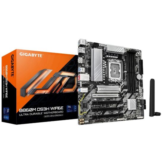 Obrázek GIGABYTE MB Sc LGA1851 B860M DS3H WIFI6E, Intel B860, 4xDDR5, 2xDP, 1xHDMI, WiFi, mATX