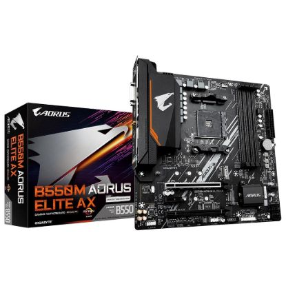 Obrázek GIGABYTE MB Sc AM4 B550M AORUS ELITE AX, AMD B550, 4xDDR4, 1xHDMI, 1xDVI, mATX