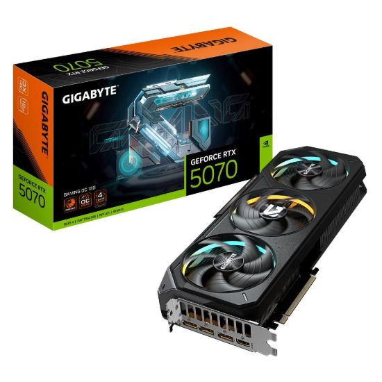 Obrázek GIGABYTE VGA NVIDIA GeForce RTX 5070 GAMING OC 12G, 12G GDDR7, 3xDP, 1xHDMI