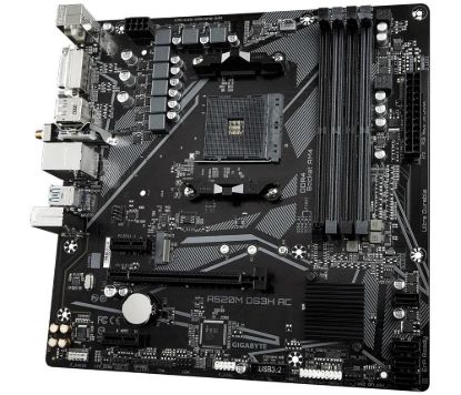 Obrázek GIGABYTE MB Sc AM4 A520M DS3H AC, AMD A520, 4xDDR4, 1xDP, 1xHDMI, 1xDVI- D, WiFi, mATX