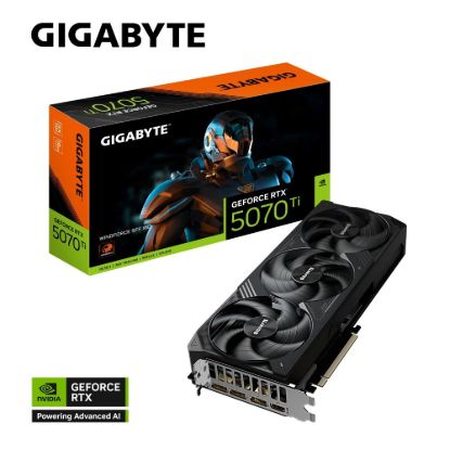 Obrázek GIGABYTE VGA NVIDIA GeForce RTX 5070 Ti WINDFORCE 16G, 16G GDDR7, 3xDP, 1xHDMI
