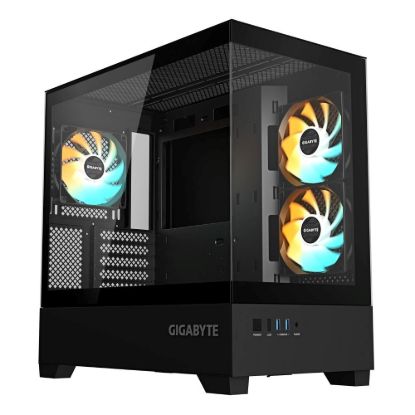 Obrázek GIGABYTE case GB- C201P, Mid tower, 2xUSB 3.0, 3x 120mm ARGB Fan, černá