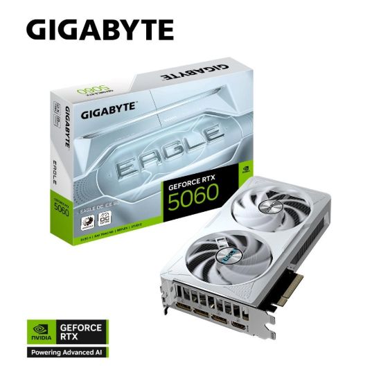 Obrázek GIGABYTE VGA NVIDIA GeForce RTX 5060 EAGLE ICE OC 8G, 8G GDDR7, 3xDP, 1xHDMI