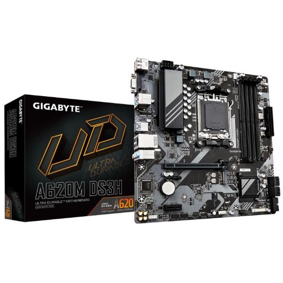 Obrázek GIGABYTE MB Sc AM5 A620M DS3H, AMD A620, 4xDDR5, 1xDP, 1xHDMI, 1xD- Sub