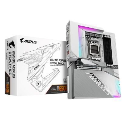 Obrázek GIGABYTE MB Sc AM5 B650E AORUS STEALTH ICE, AMD B650, 4xDDR5, 2x HDMI, 1xUSB- C, WI- FI, E- ATX