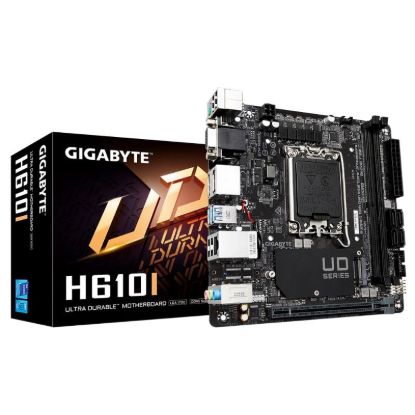 Obrázek GIGABYTE MB Sc LGA1700 H610I, Intel H610, 2xDDR5, 2xDP, 1xHDMI, 1xVGA, Mini- ITX