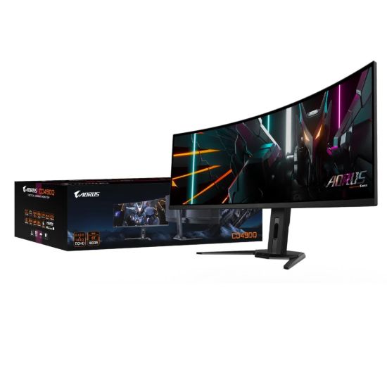 Obrázek GIGABYTE LCD - 49" Gaming monitor AORUS CO49DQ, OLED, 5120x1440 DQHD 32: 9, 144Hz, 1.5M: 1, 250cd/ m2, 0.03ms, 2xHDMI, 1xDP