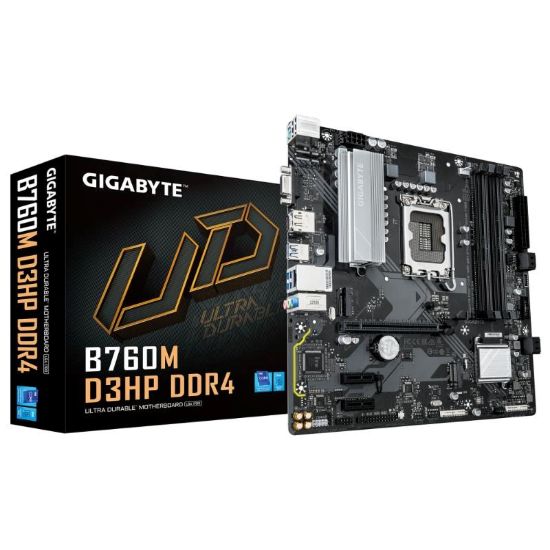 Obrázek BAZAR GIGABYTE MB Sc LGA1700 B760M D3HP DDR4, Intel B760, 4xDDR4, 2xDP, 1xHDMI, 1xVGA, mATX (POŠKOZENÝ OBAL, PLNÁ ZÁRUKA