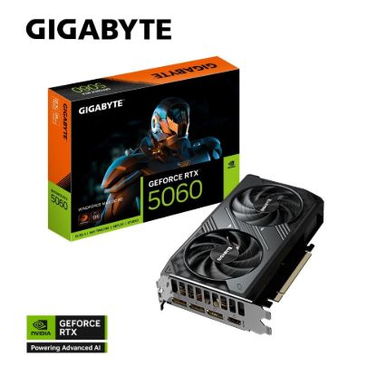 Obrázek GIGABYTE VGA NVIDIA GeForce RTX 5060 WINDFORCE MAX OC 8G, 8G GDDR7, 3xDP, 1xHDMI