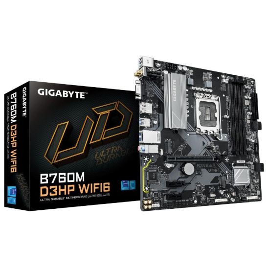 Obrázek GIGABYTE MB Sc LGA1700 B760M D3HP WIFI6, Intel B760, 4xDDR5, 1xDP, 1xHDMI, 1xVGA, mATX