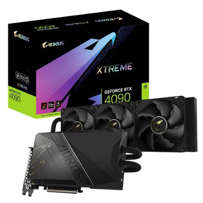 Obrázek BAZAR - GIGABYTE VGA NVIDIA GeForce RTX 4090 AORUS XTREME WATERFORCE 24G, 24G GDDR6X, 3xDP, 1xHDMI - Po opravě (Komplet)