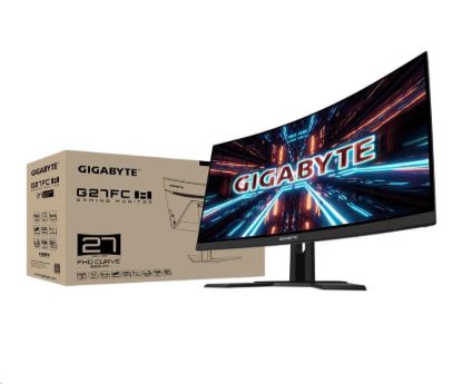 Obrázek GIGABYTE LCD - 27" Gaming monitor G27FC A, Prohnutý VA1500R, 1920 x 1080 FHD, 165Hz, 3000: 1, 250cd/ m2, 1ms, 2xHDMI, 1xDP