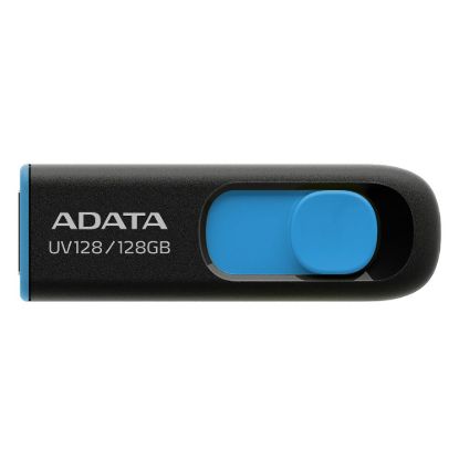 Obrázek ADATA Flash Disk 128GB UV128, USB 3.1 Dash Drive (R: 90/ W: 40 MB/ s) černá/ modrá