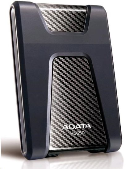 Obrázek ADATA Externí HDD 4TB 2, 5" USB 3.1 DashDrive Durable HD650, černý (gumový, nárazu odolný)