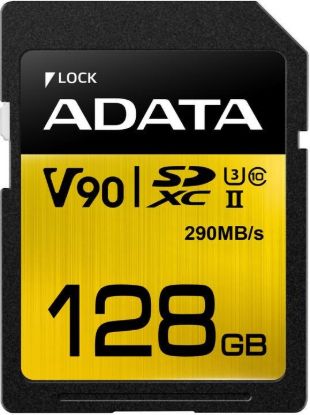 Obrázek ADATA SDXC karta 128GB UHS- II U3 Class 10, Premier One (R: 290MB / W: 260MB)
