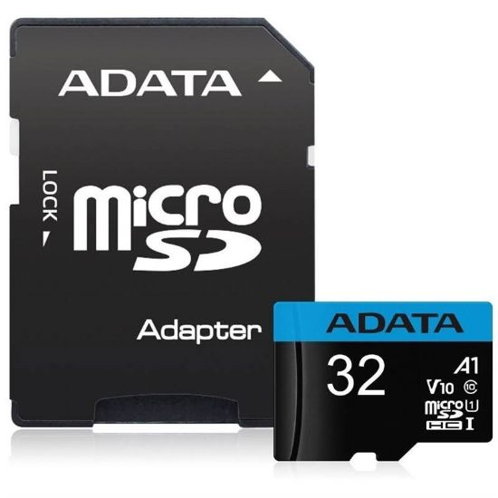 Obrázek ADATA MicroSDHC karta 32GB UHS- I Class 10, A1 + SD adaptér, Premier