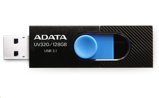 Obrázek ADATA Flash Disk 128GB UV320, USB 3.1 Dash Drive, černá/ modrá