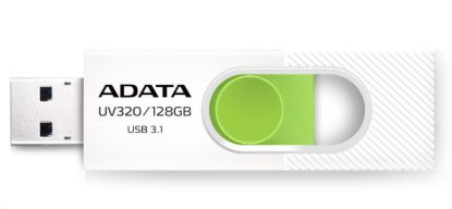 Obrázek ADATA Flash Disk 64GB UV320, USB 3.1 Dash Drive, bílá/ zelená