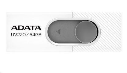 Obrázek ADATA Flash Disk 64GB UV220, USB 2.0 Dash Drive, bílá/ šedá