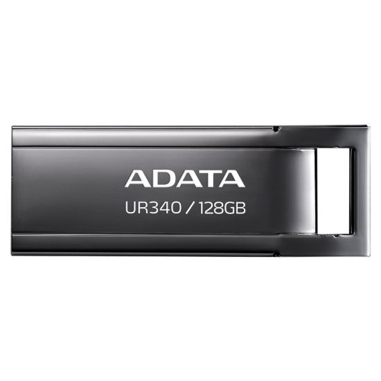 Obrázek ADATA Flash Disk 128GB UR340, USB 3.2 Dash Drive, kov lesklá černá