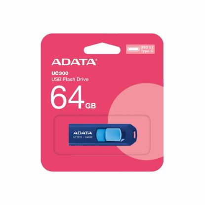 Obrázek ADATA Flash Disk 64GB UC300, USB- C 3.2, modrá