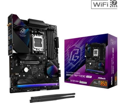 Obrázek ASRock MB Sc AM5 B850 Riptide WiFi, AMD B850, 4xDDR5, 1xHDMI, WiFi, ATX
