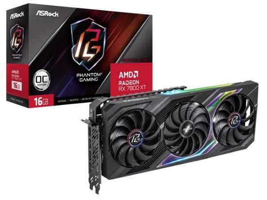 Obrázek BAZAR - ASRock VGA AMD Radeon RX 7800 XT Phantom Gaming 16GB OC, RX 7800 XT, 16GB GDDR6, 3xDP, 1xHDMI - Po opravě (Bez p