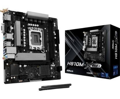 Obrázek ASRock MB Sc LGA1851 H810M- X WIFI, Intel H810, 2xDDR5, 1xDP, 1xHDMI, 1xVGA, WiFi, mATX