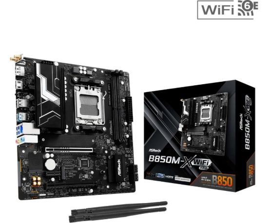 Obrázek ASRock MB Sc AM5 B850M- X WIFI R2.0, AMD B850, 2xDDR5, 1xDP, 1xHDMI, WiFi, mATX