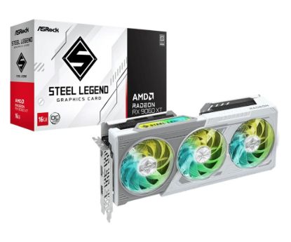 Obrázek ASRock VGA AMD Radeon RX 9060 XT Steel Legend 16GB OC, RX 9060 XT, 16GB GDDR6, 2xDP, 1xHDMI