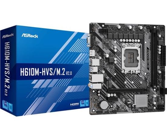 Obrázek ASRock MB Sc LGA1700 H610M- HVS/ M.2 R2.0, Intel H610, 2xDDR4, 1xHDMI, 1xVGA, mATX