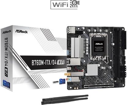 Obrázek ASRock MB Sc LGA1700 B760M- ITX/ D4 WiFi, Intel B760, 2xDDR4, 1xDP, 1xHDMI, mini- ITX