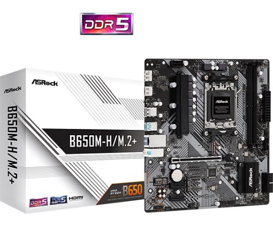 Obrázek ASRock MB Sc AM5 B650M- H/ M.2+, AMD B650, 2xDDR5, 1xDP, 1xHDMI, mATX